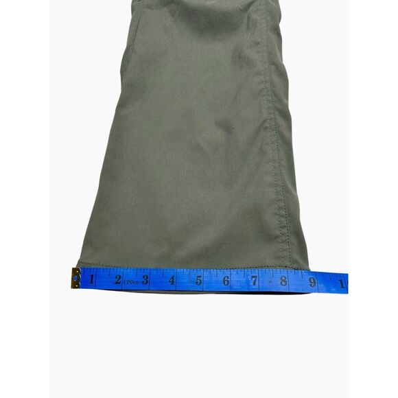 PRANA Size 8 Drawstring Snap Roll-Up Dark Green Pants Utility Outdoor Hiking - Picture 9 of 11